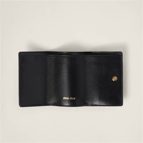 miu miu patent bow wallet|Black/red Small Patent Leather Wallet .